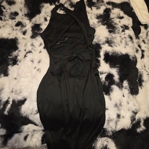 Elegant Black Wrap Dress